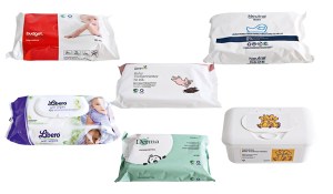 A choice of the wet tissues