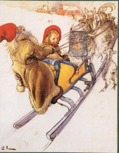 Karin Larsson's sleigh Carl Larsson's painting 