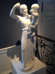 Sculpture of a mother and her infant child by G.C.Freund 1863