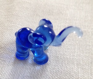A little glass elephant bought in Tivoli about 1958