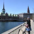 Christian’s Brygge a view to Børsen and Christiansborg, the&nbsp;parliament