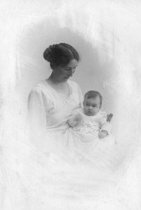Asta my grandmother 1921 with her first-born