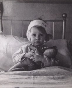 Three year old Eileen at a children's hospital in 1940
