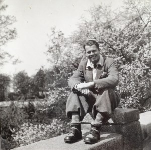 My father at my favorite spot in Copenhagen,The Gefion Fountain May 1945