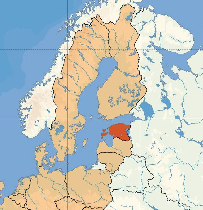 A map of Estonia today
