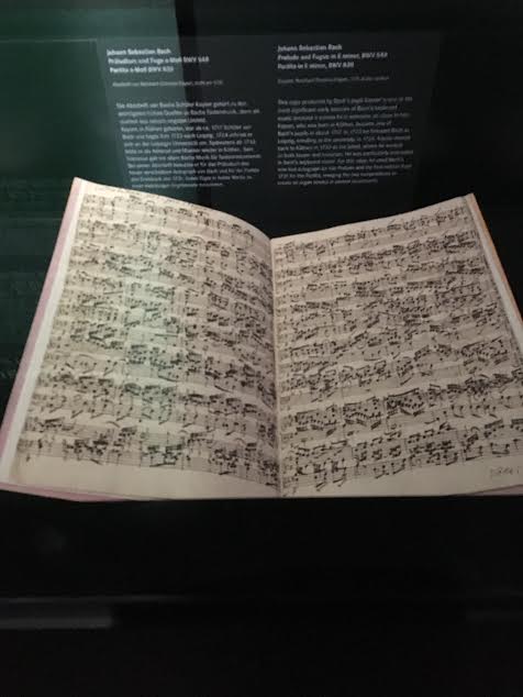 Original Bach Music notes in the Bach Museum
