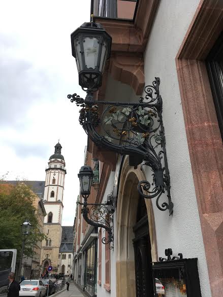 leipzig old lamp in a street