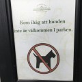 Remember the the dog is not welcome in the&nbsp;park