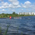 The elite group is in the water at Fulgsang lake at the Challenge Herning Triathlon&nbsp;2017