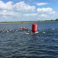 Swimmers in the water at Fulgsang lake at the Challenge Herning Triathlon&nbsp;2017