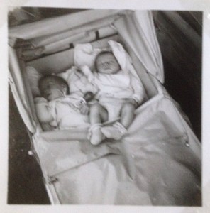 Twins in the old pram