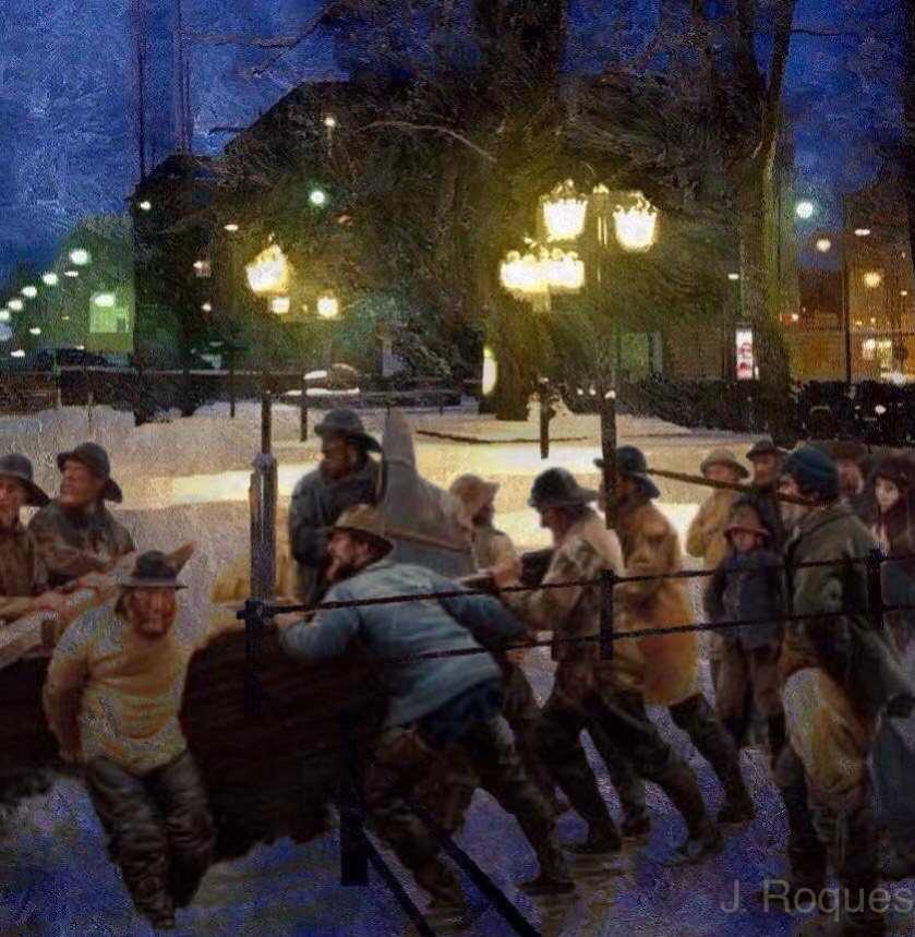 Michael Ancher - Fishermen Launching A Rowing Boat