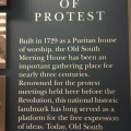 Voices of Protest at the Puritan House Old South Meeting&nbsp;place