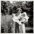 Our mother with us in my grandparents’ garden summer&nbsp;1951