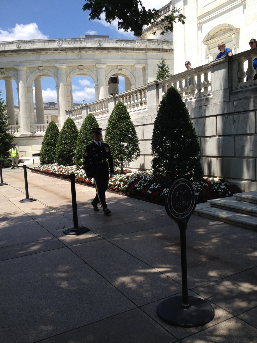 Arlington Cemetery. Ceremony at The Unknown Soldiers' grave