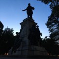 Lafayette statue by&nbsp;night