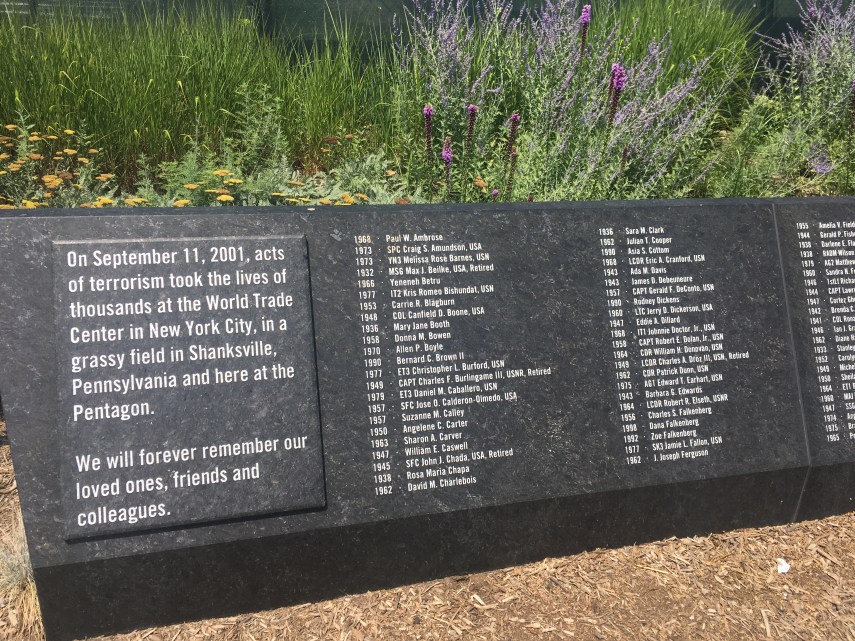 The Pentagon Memorial for the victims of 9/11