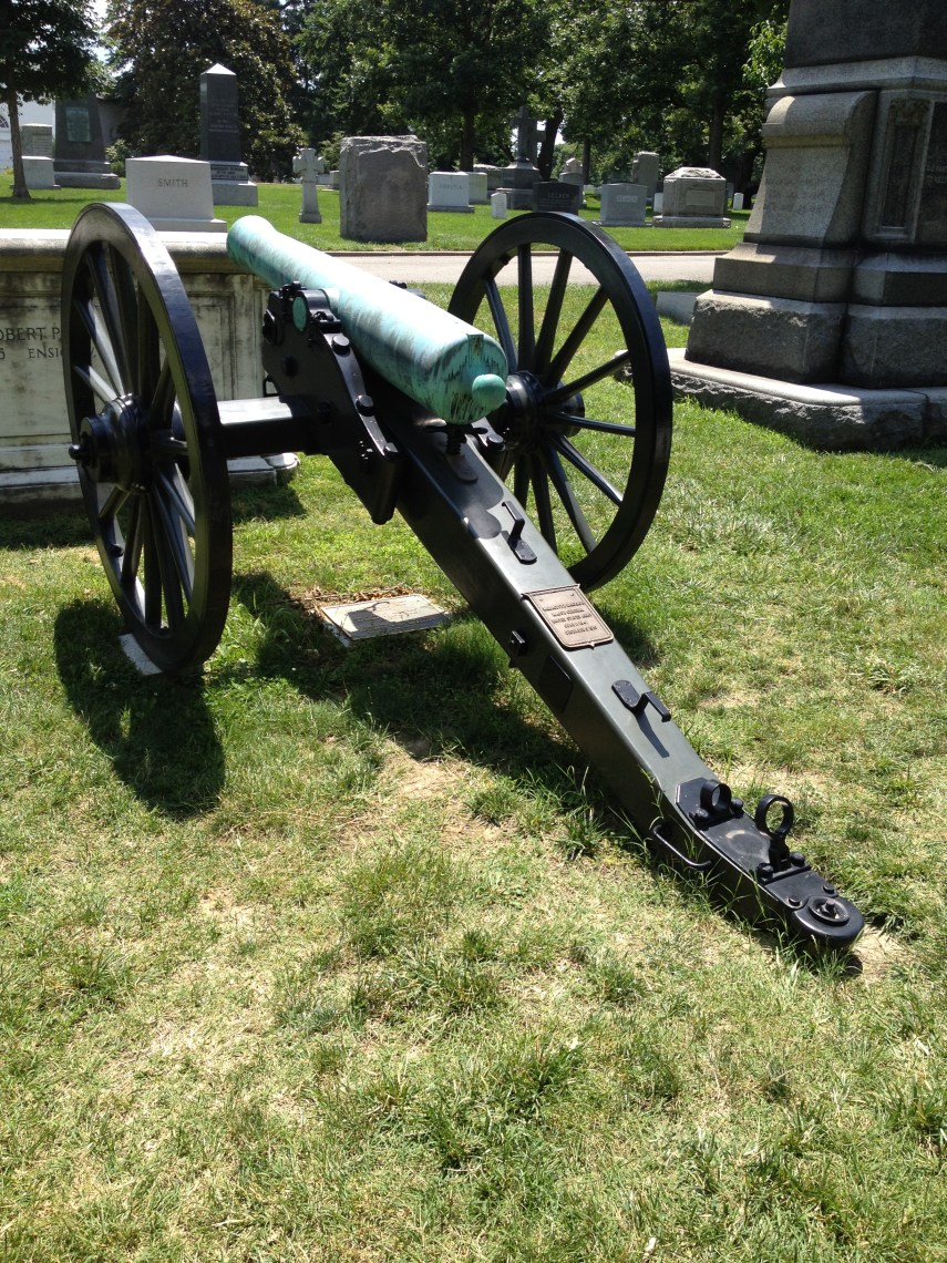Arlington National Cemetery, a canon as a grave stone from the  Civil war