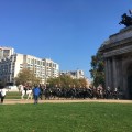 The Horse Guard passing through Wellington&nbsp;Arch