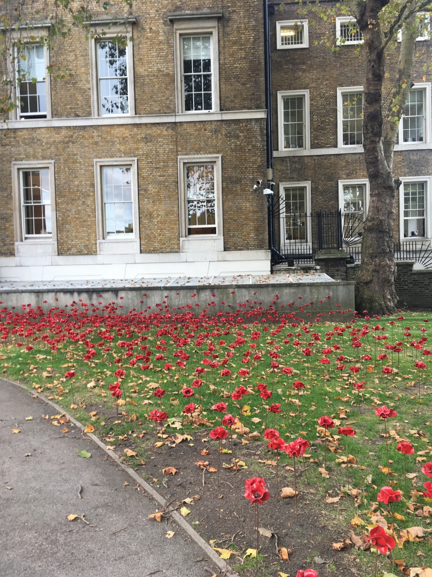 Imperial war museum in London Weeping Poppies