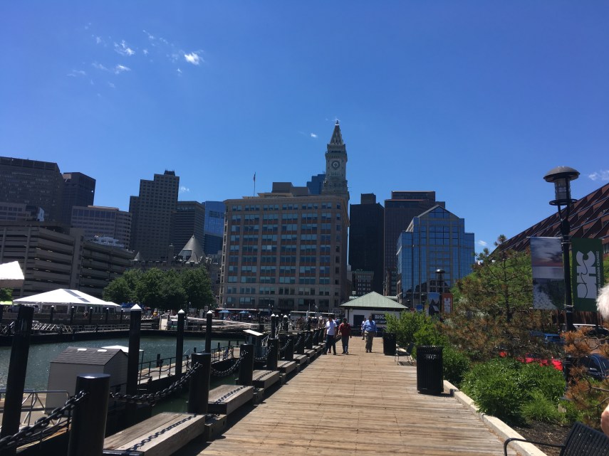 The Long Wharf in Boston Harbor
