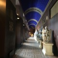Looking down at one of the corridors with sculptures in plaster&nbsp;casts
