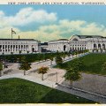 Post Card from 1913 featuring The New Post Office and Union Station Washington,&nbsp;D.C.