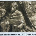 The Edmonson Sisters Statue from a brochure on African American History in&nbsp;Alexandria