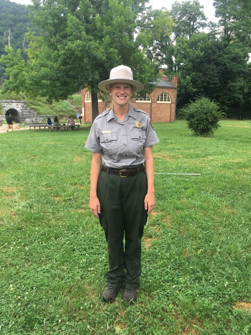 One of the friendly Rangers in front of the "John Brown house."