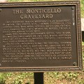 The sign explaining the Monticello&nbsp;Graveyard