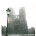 The western facade of the Gothic Notre Dame Cathedral from&nbsp;1949