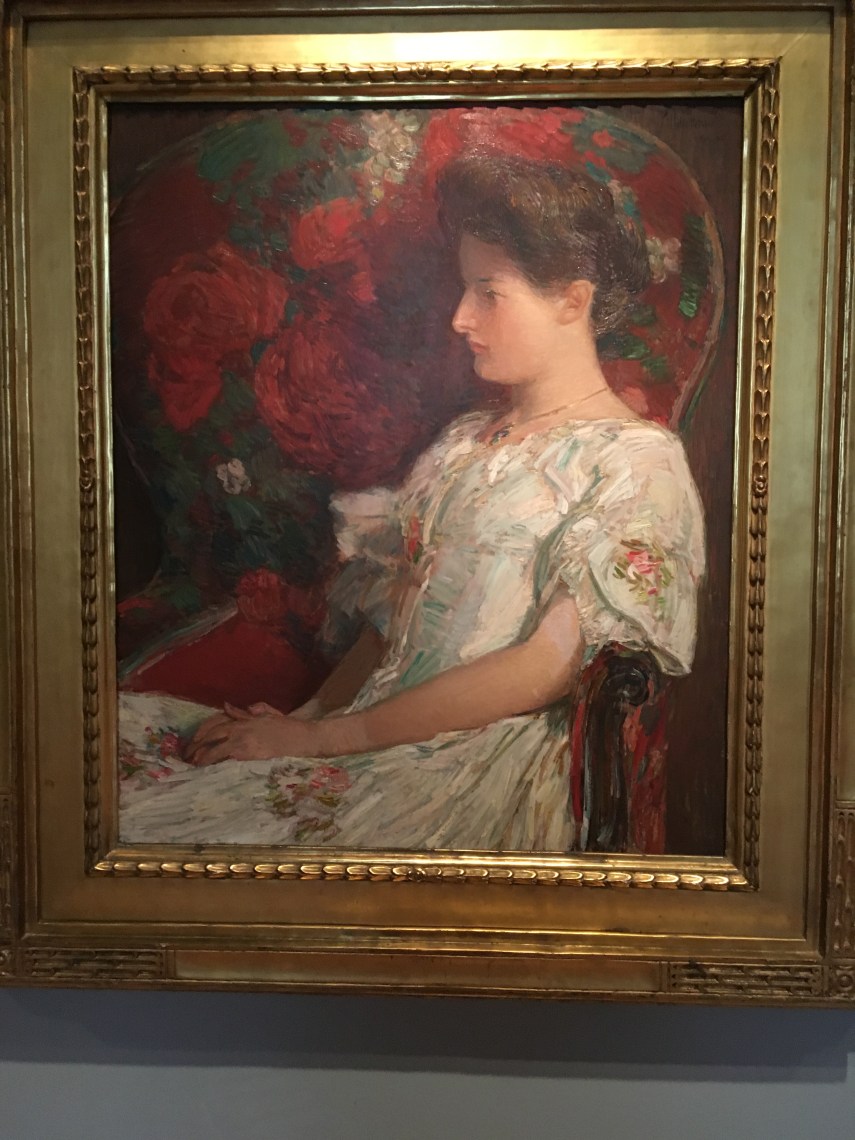 The Victorian Chair 1906, Childe Hassam born Dorchester MA 1859- died East Hampton NY 1935
