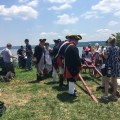 Actors from the Revolutionary period at Vermont. Potomac River is seen in the&nbsp;background