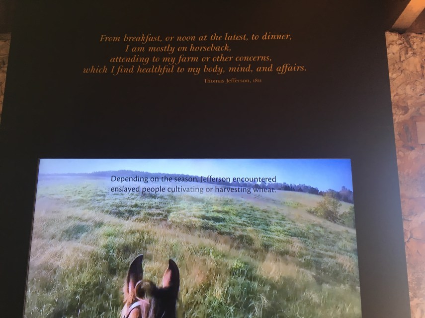 Thomas Jefferson loved to ride on horseback attending to his farm