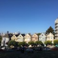 “The Pink Ladies” a row of Victorian houses is a tourist attraction at Alomo Park in&nbsp;SF