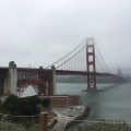 The Golden Gate Bridge in San Francisco in the fog also called Karl the&nbsp;Fog
