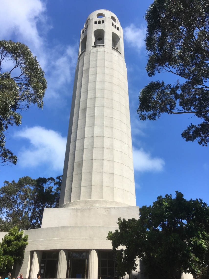 Coit Tower close to Lombard St. in San Francisco built in 1933