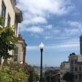 Union Street at Russian Hill. View over Bay&nbsp;Bridge