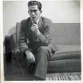My mother’s brother at my parents’ double bed and sofa at about&nbsp;1950