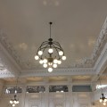 The ceiling and plaster walls and lamp in the renovated King Street&nbsp;Station