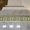 Detail of a column and the mosaic decoration&nbsp;underneath
