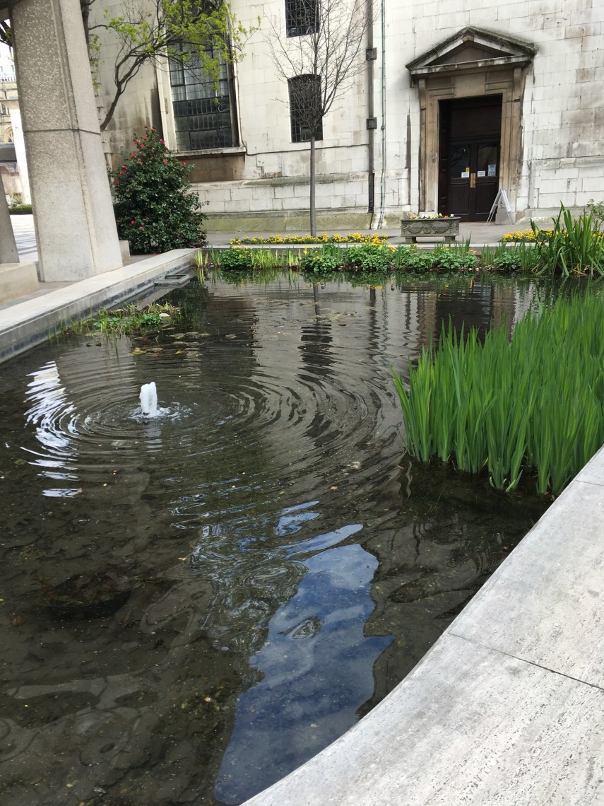A pond close to Guildhall, City of London