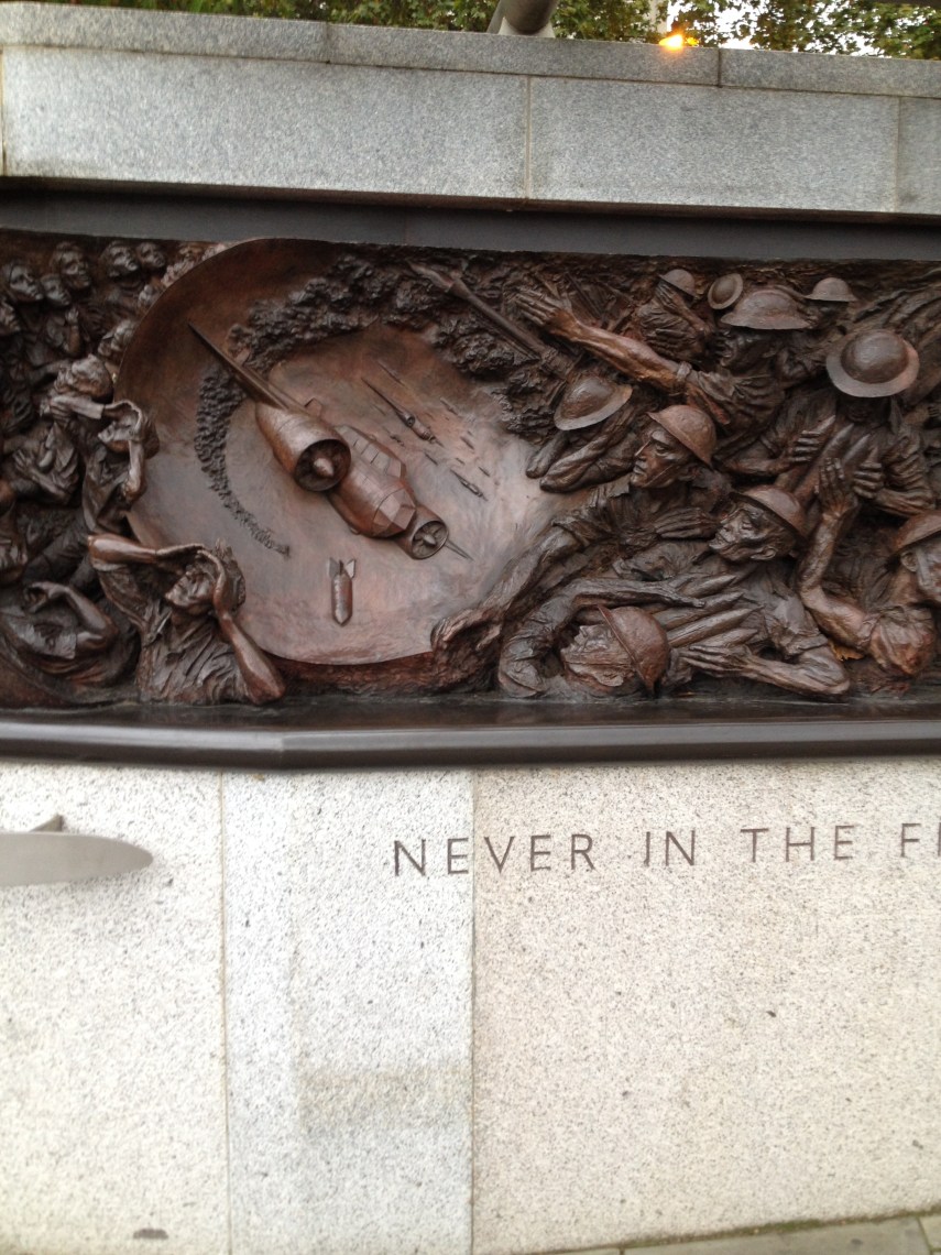 A scene at the monument of the Battle of Britain in 1940