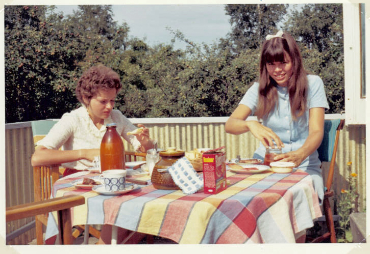 Summer of 1968. The Czechoslovakian tablecloth at home