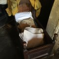 A cradle in a house in the Plimoth Plantation&nbsp;Village
