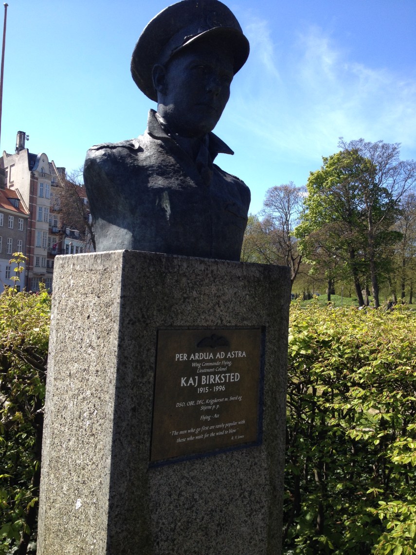 Wing Commander Flying, Lieutenant-Colonel Kaj Birksted Flying Ace memorial in the Churchill park