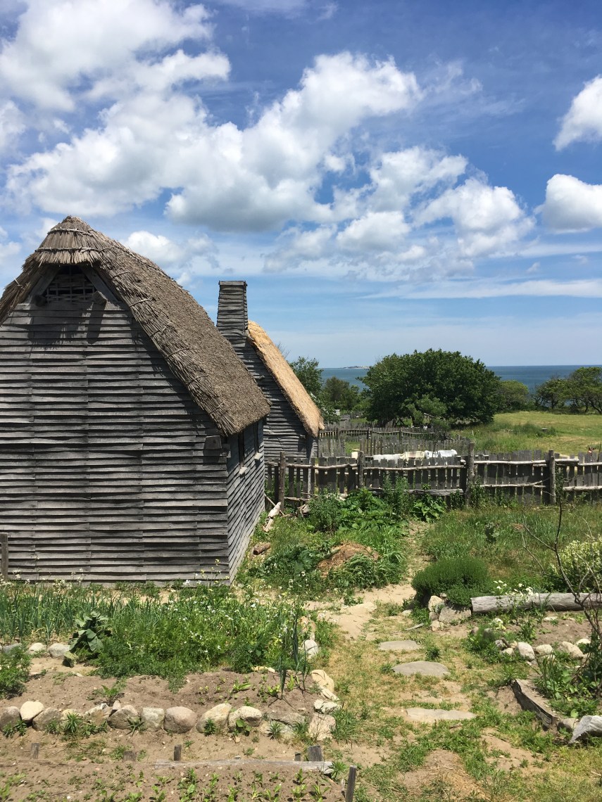 Houses at the Plimoth Plantation Museum. 17th-Century English Village.