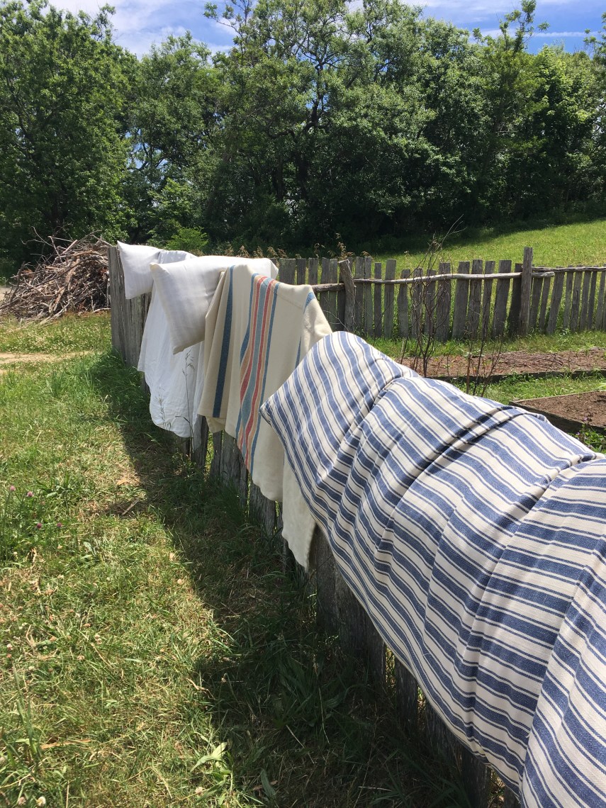 View from a garden at the Plimoth Plantation Museum. 17th-Century English Village.