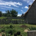 View from a garden at the Plimoth Plantation Museum. 17th-Century English&nbsp;Village.