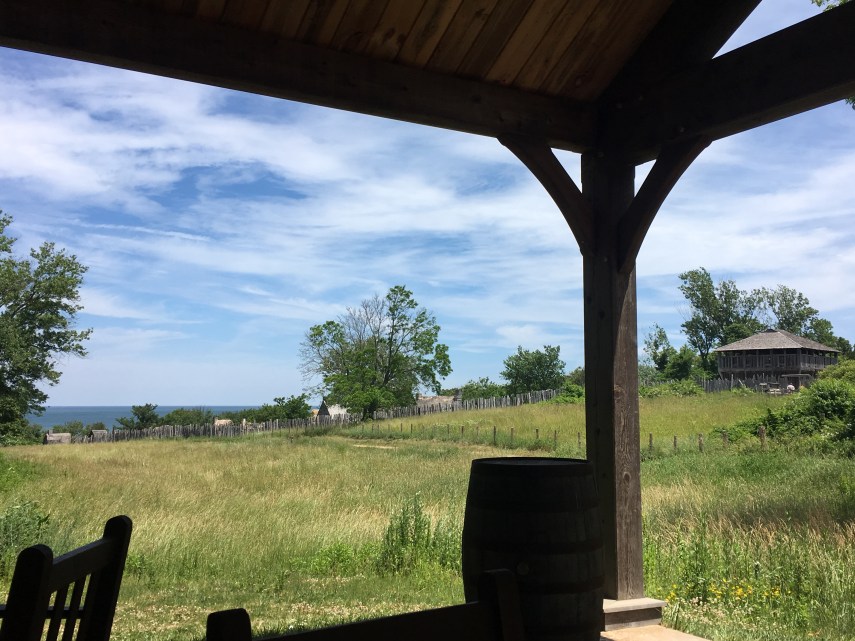 View from the Plimoth Plantation Museum. 17th-Century English Village.